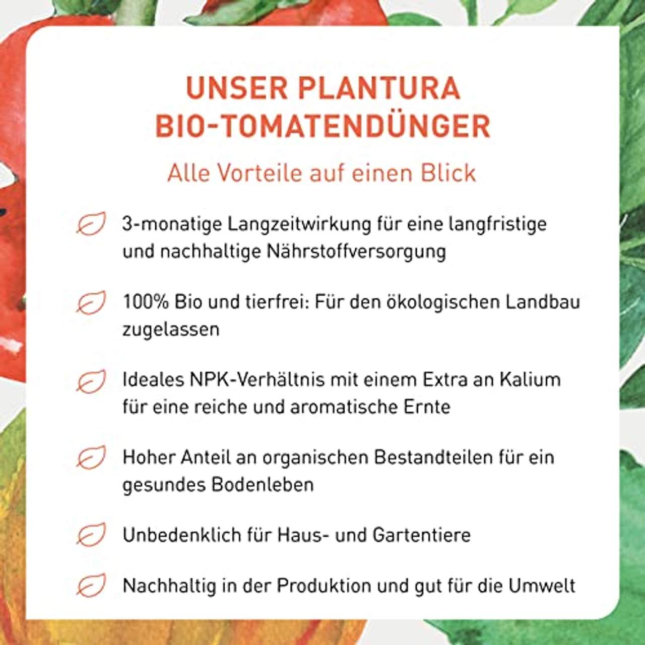 Plantura Bio Tomatendünger mit 3 Monaten Langzeit-Wirkung
