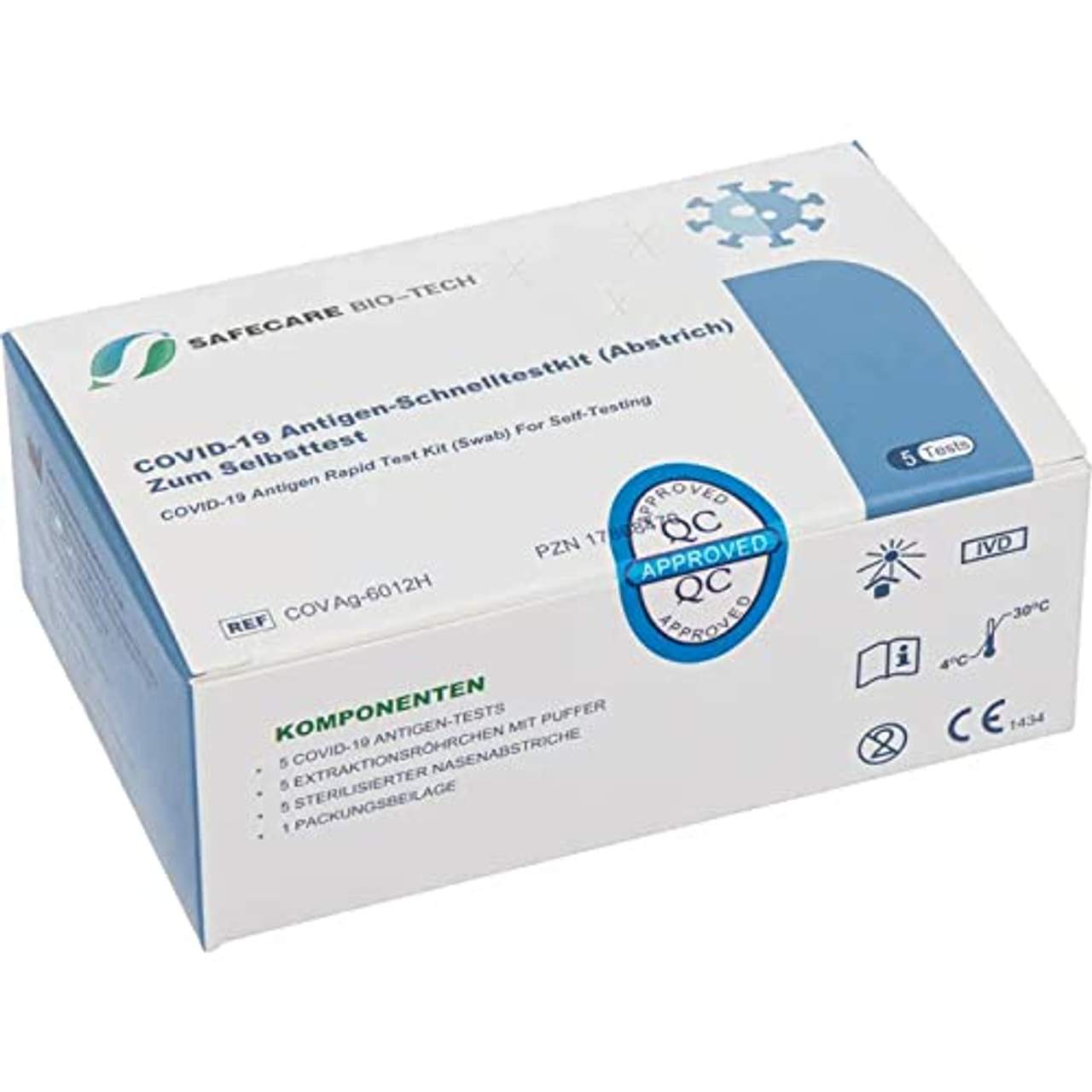 25x Schnelltest Selbsttest zu Hause Arbeit Nasen Test+ Single im Corona ...