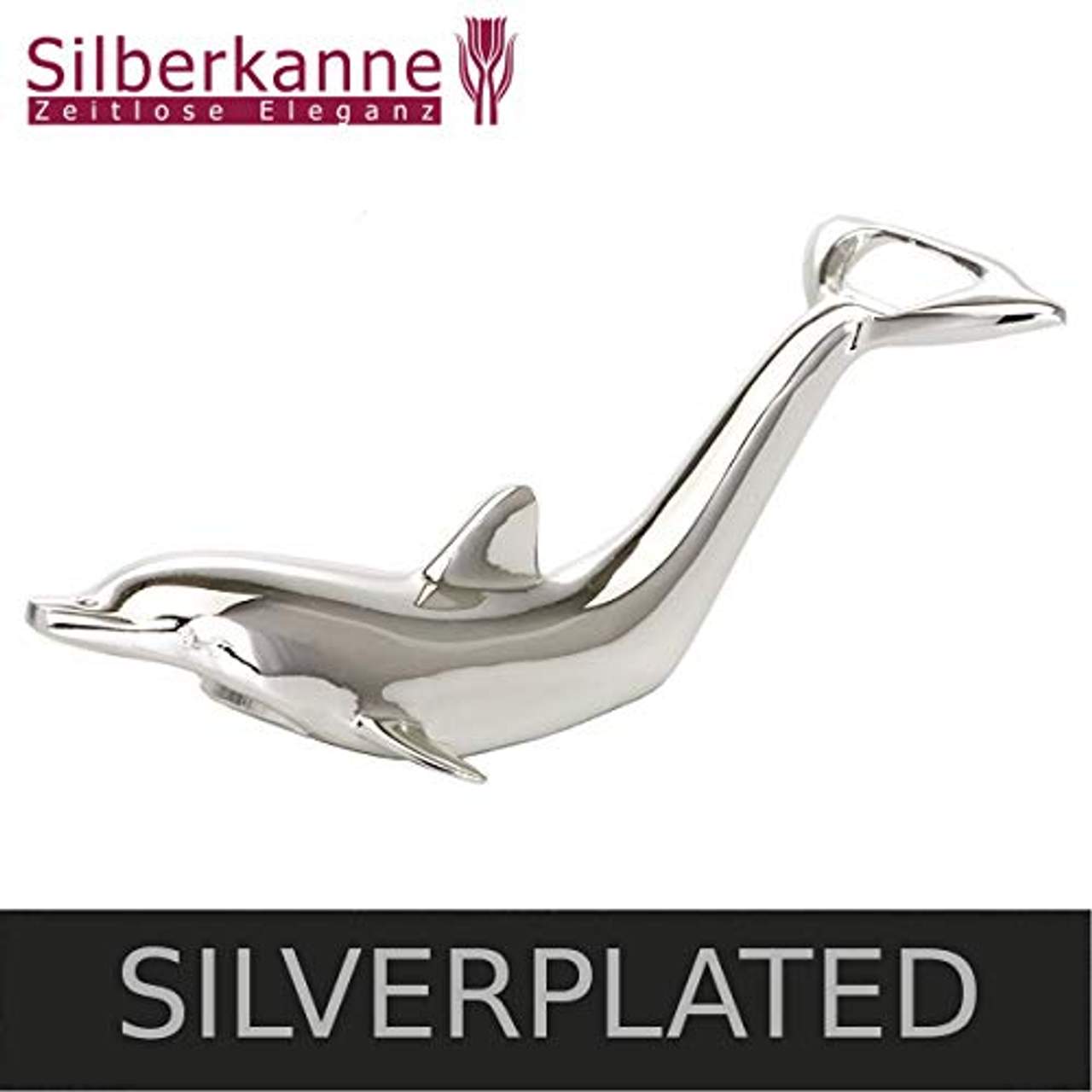 Flaschenöffner Kapselheber Delphin L 16,5 cm Silber Plated