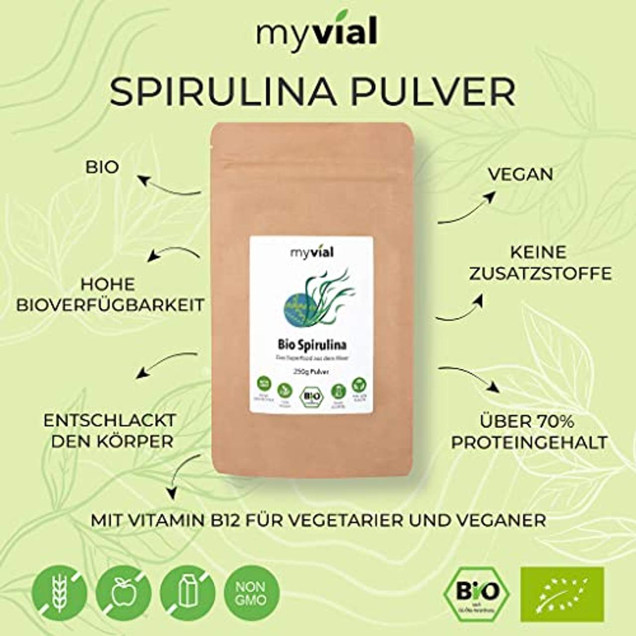 myvial Spirulina Pulver Bio 250g