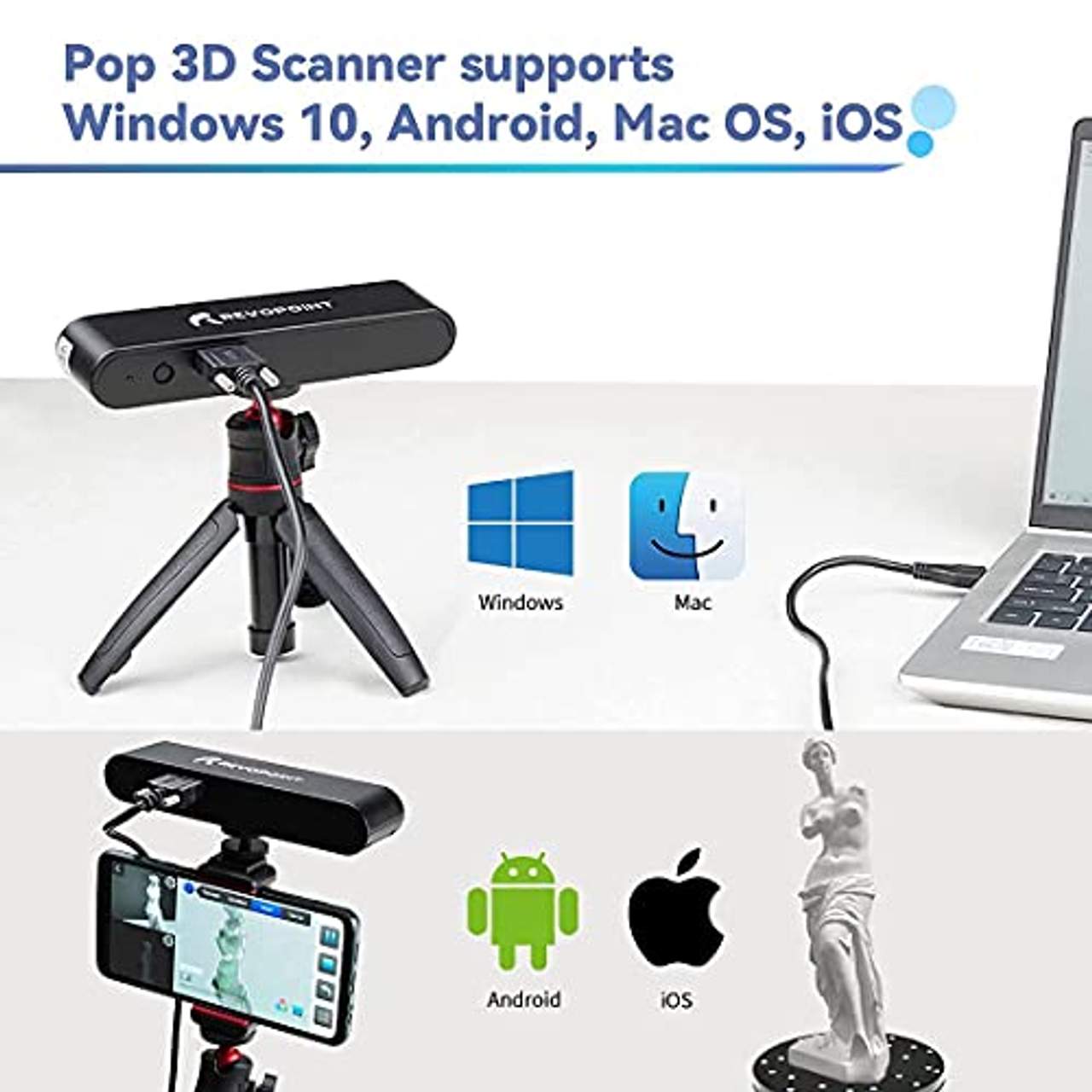 Revopoint POP 3D-Scanner 0,3 mm Genauigkeit