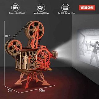 ROBOTIME Vitascope Mechanische Modellbausätze Klassischer Holzprojektor aus Holz 