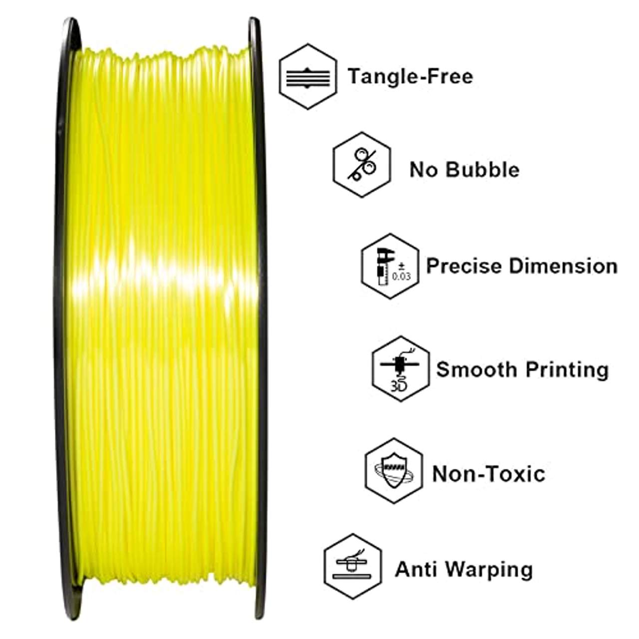 GEEETECH PLA filament 1.75mm Silk Gelb