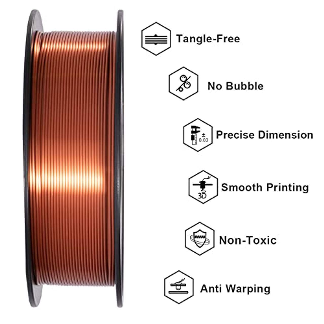 GEEETECH PLA filament 1.75mm Silk Copper