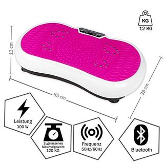 Coradoma Vibrationsplatte mit Power Dehnbändern und Bluetooth Vibrationsboard Fitness