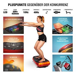 Sportstech Messe-Neuheit 2021 4D Vibrationsplatte VP400 im Curved Design