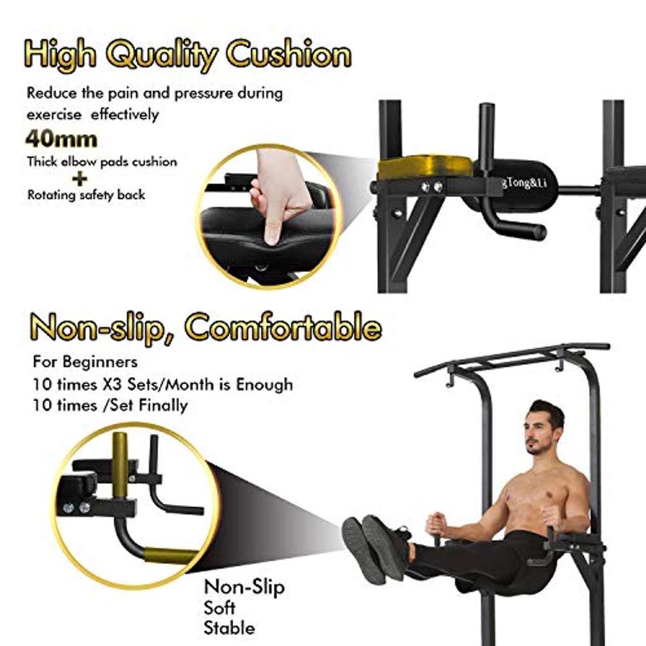 BangTong&Li Power Tower Workout Pull Up & Dip Station Einstellbare Multifunktionale