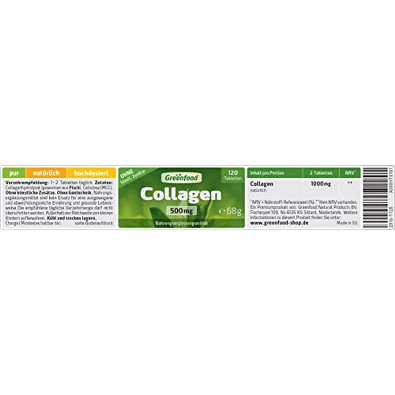Greenfood Collagen 500 mg