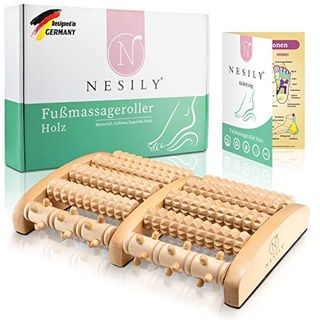 NESILY Premium Fußmassageroller Holz