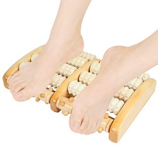 Holz Dual Foot Massage Roller Schmerzlinderung