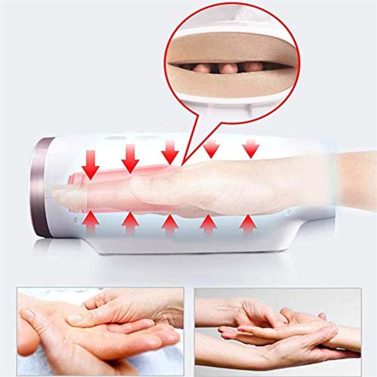 BEIAKE Elektrische Handmassagegerät Mit Pneumatischer Palme Und Handgelenk Dekompressionsmassagegerät