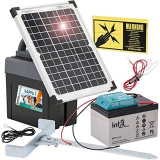 SOLAR-BOX mit 50 Watt Solarpanel für 12V Weidezaungerät Elektrozaun Weide Zaun 