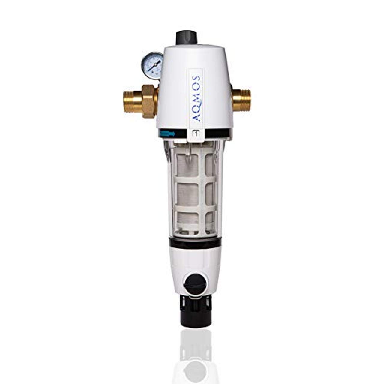 Rückspülfilter 1" Aqmos mit Druckminderer Wasserfilter Filter Hauswasserfilter
