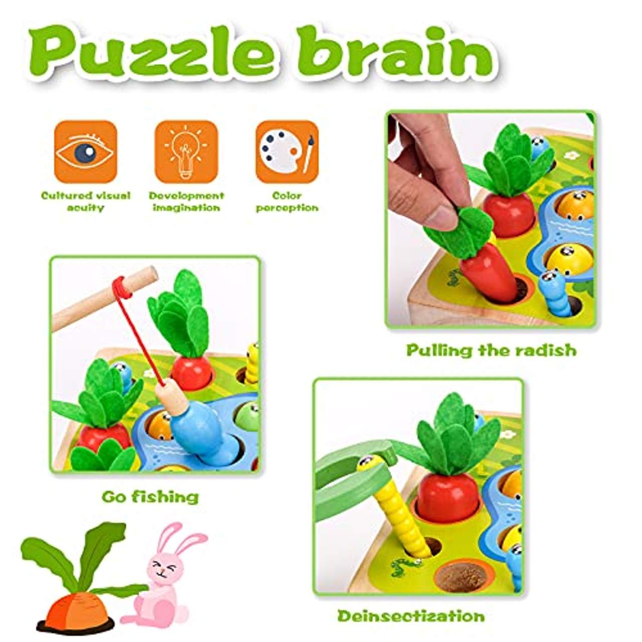 Dream Fun Holzspielzeug für Baby Kinder Montessori