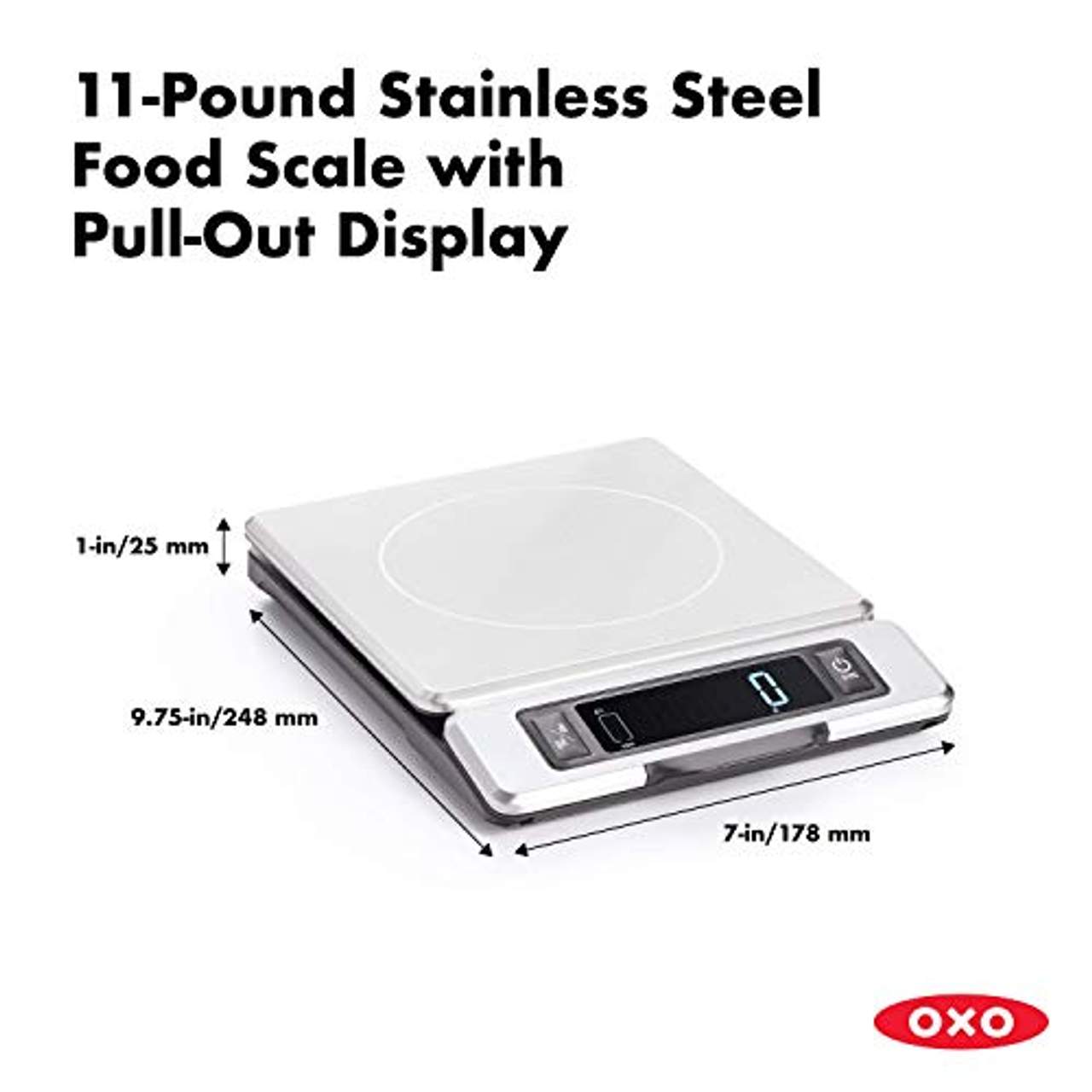 OXO Good Grips Digitale Küchenwaage aus Edelstahl