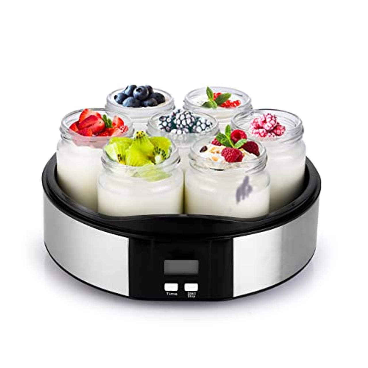 N\A Joghurtbereiter 7 x 200 ml Joghurt-Maker Automatische Abschaltung