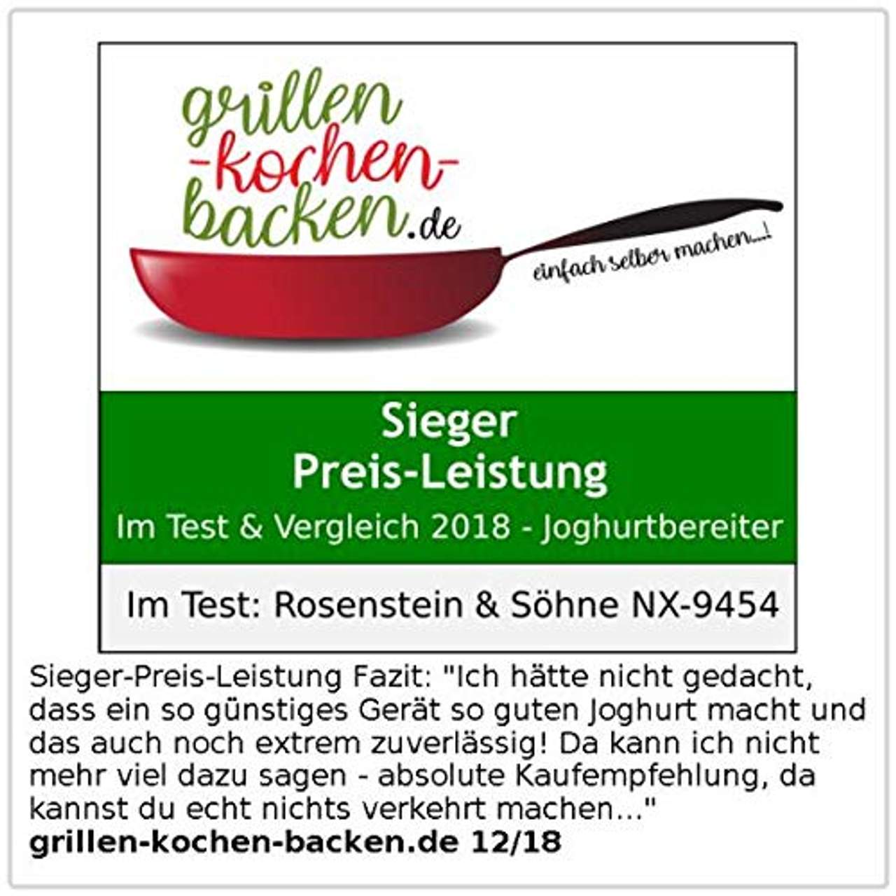 Rosenstein & Söhne Joghurtzubereiter: Joghurt-Maker