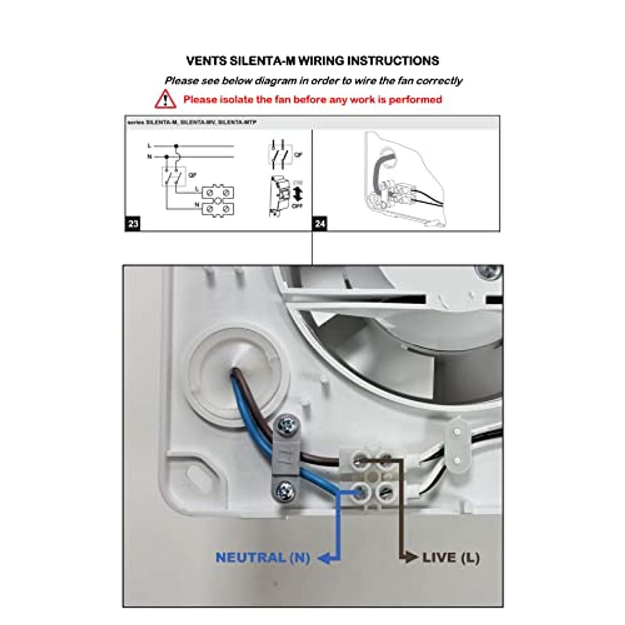 Vents 100 Silenta MT K 100 mm Silent Badezimmer-Abluftventilator