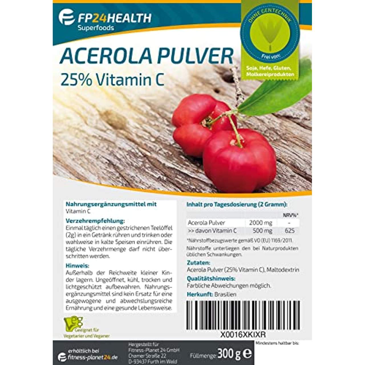 FP24 Health Acerola Pulver 300g