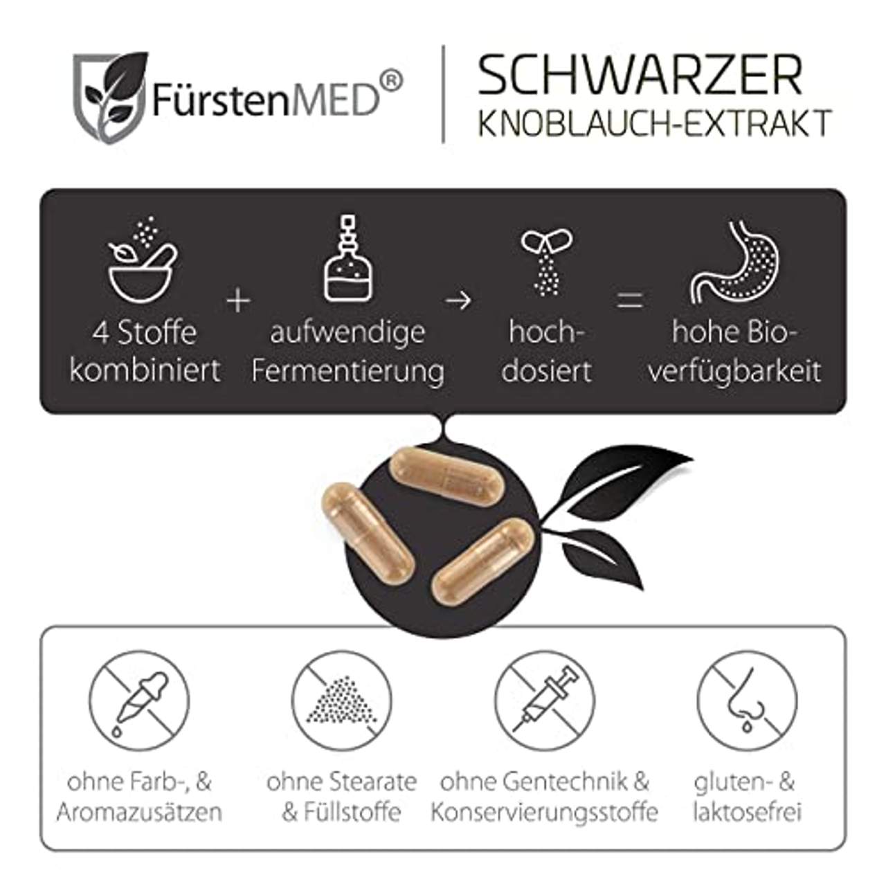 FürstenMED Fermentierter Schwarzer Knoblauch Extrakt