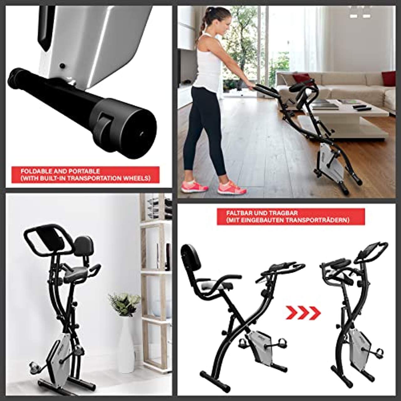 Physionics Heimtrainer klappbar LCD-Display