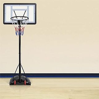 Yaheetech Basketballständer Basketballkorb mit Rollen und befüllbarer Ständer Höhenverstellbar Basketballanlage für Kinder und Erwachsene
