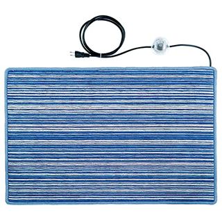 Mi-Heat Chenille Blau 50x75cm Beheizbarer Teppich Mobile Fußbodenheizung