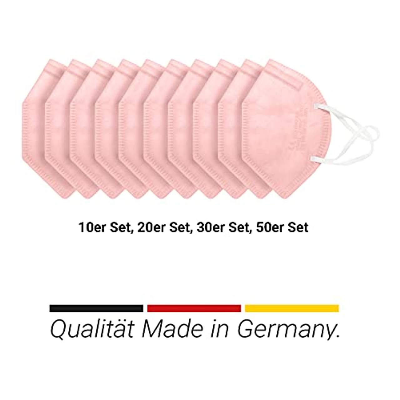 elasto 10x FFP2 Masken CE Zertifiziert  Made in Germany - pink