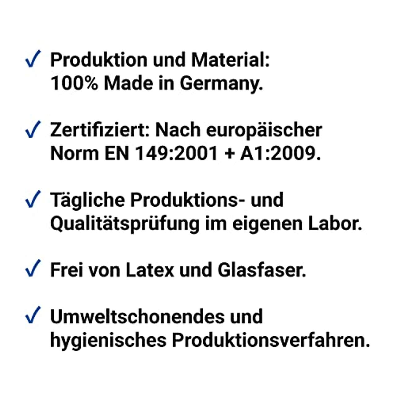 elasto 10x FFP2 Masken CE Zertifiziert  Made in Germany - hellblau
