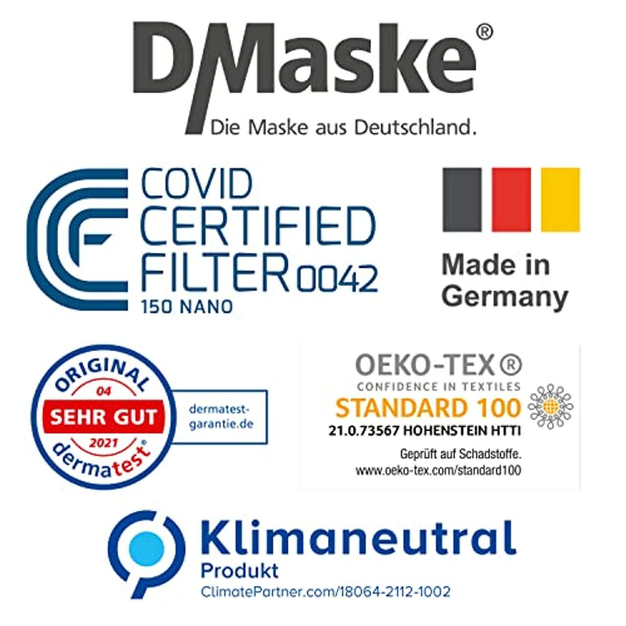 DMaske FFP2 Atemschutzmaske 50 Stück Made in Germany