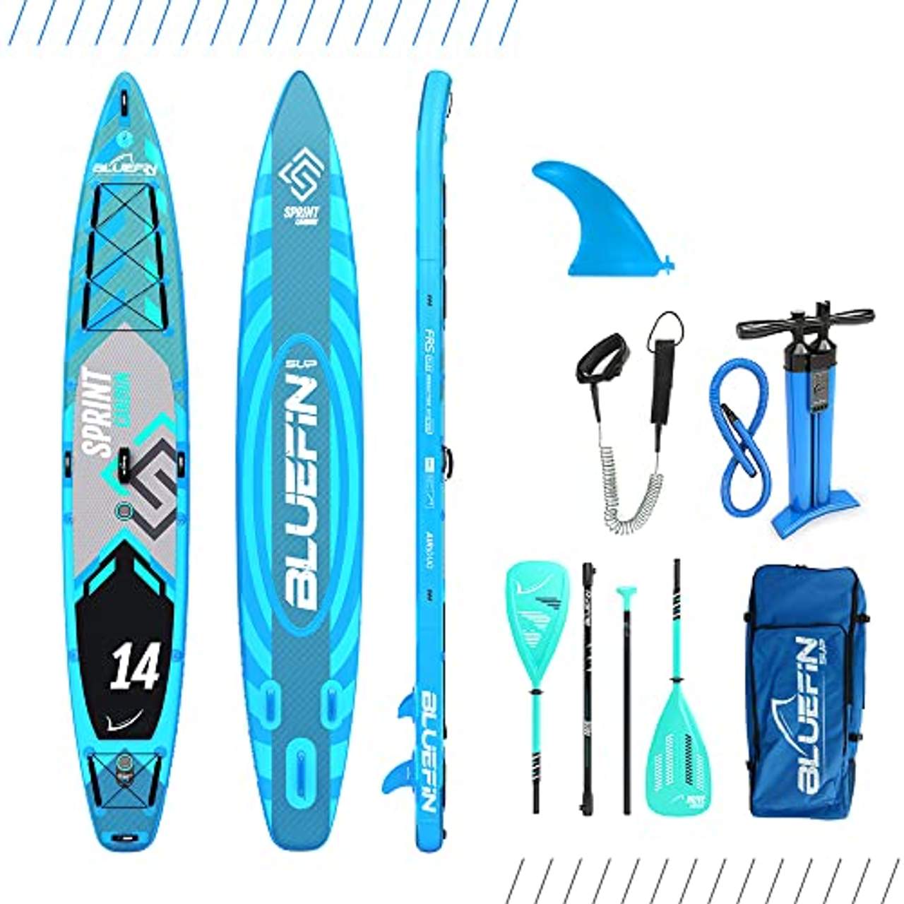 Bluefin SUP 14′ Sprint Carbon Stand Up Paddle Board Kit
