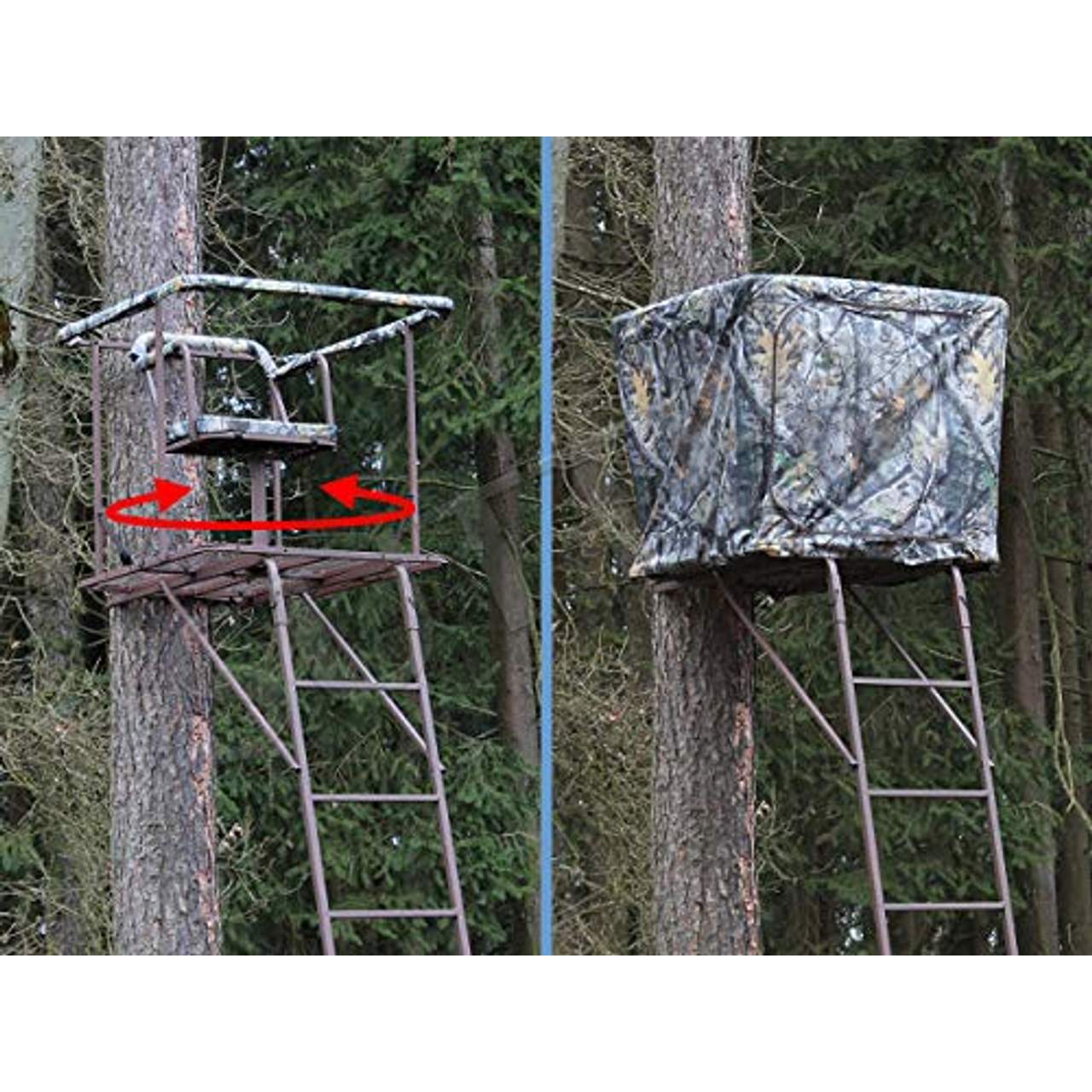 Transportabler Hochsitz & praktische Ansitzleiter 5,4 m