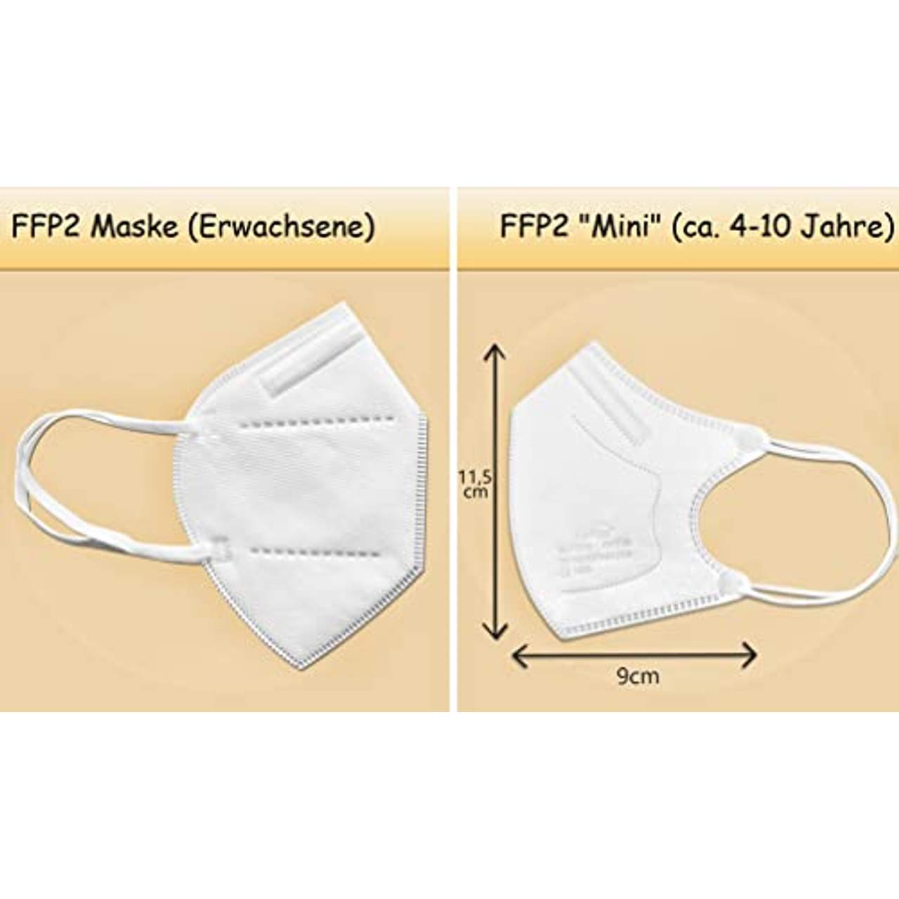 Frentree 10x Mini FFP2 Masken in kleiner Größe