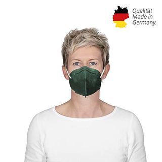 elasto 10x FFP2 Masken CE Zertifiziert  Made in Germany  - dunkelgrün