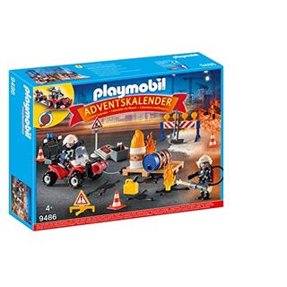 Playmobil ADVENTSKALENDER "Feuerwehreinsatz auf der Baustelle"  gratis Versand! 