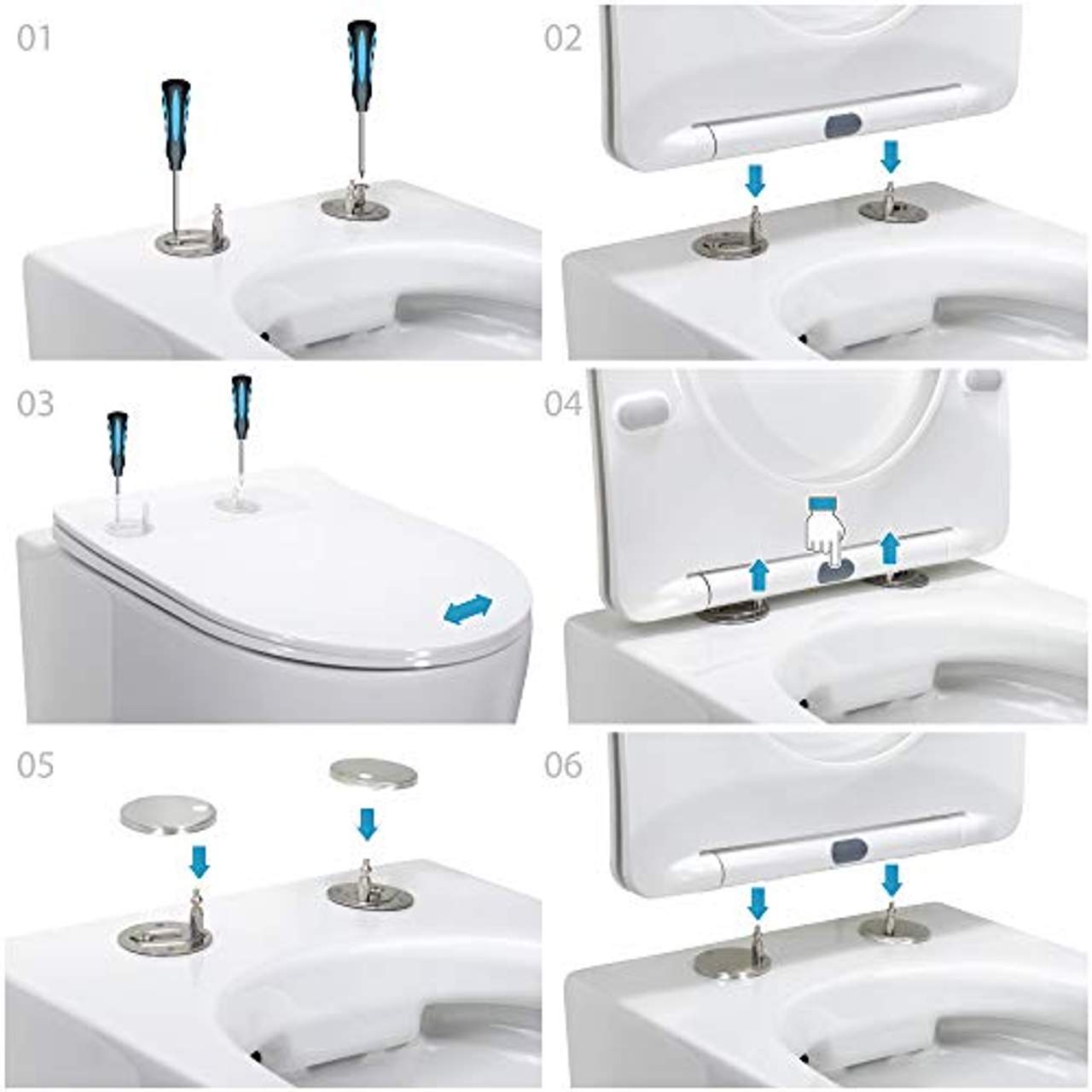 Adige Design Hänge WC spülrandlos Toilette