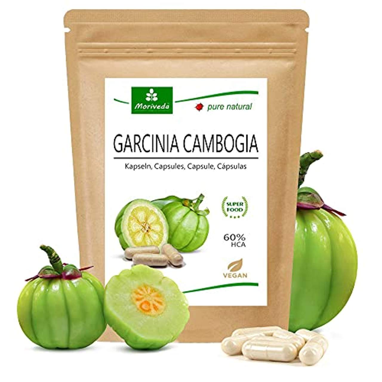 MoriVeda Garcinia Cambogia 90 Kapseln I Natürliche Burner Kapseln als Diät-Unterstützung