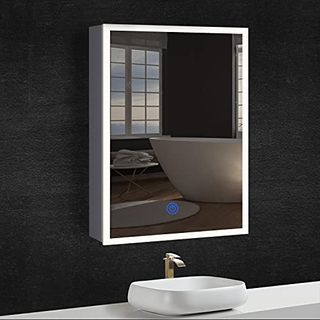 DICTAC spiegelschrank Bad mit LED Beleuchtung und Steckdose