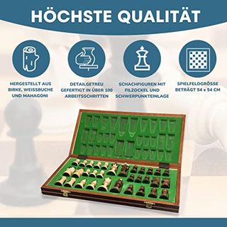 Grosses Schachspiel EL Grande 54cm x 54cm KH110mm