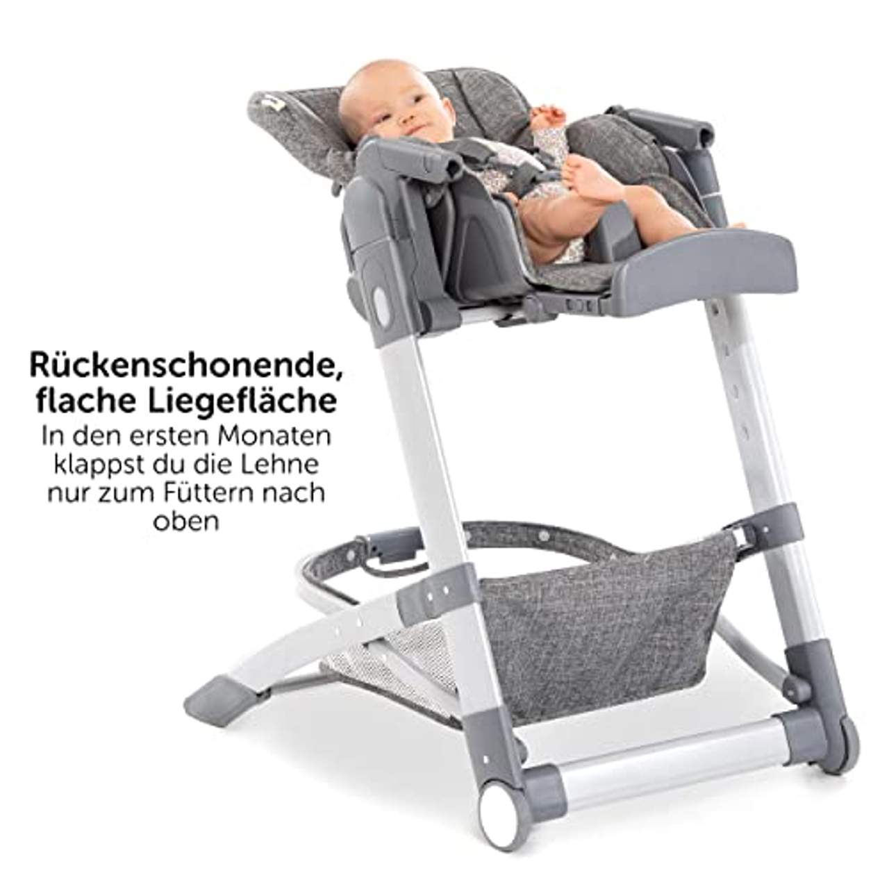 Hauck Baby-Hochstuhl Grow Up mit Liegefunktion ab Geburt