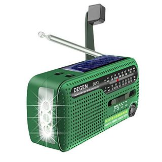 Degen DE13 Kurbelradio Tragbares Solar Radio FM AM SW Eingebaute