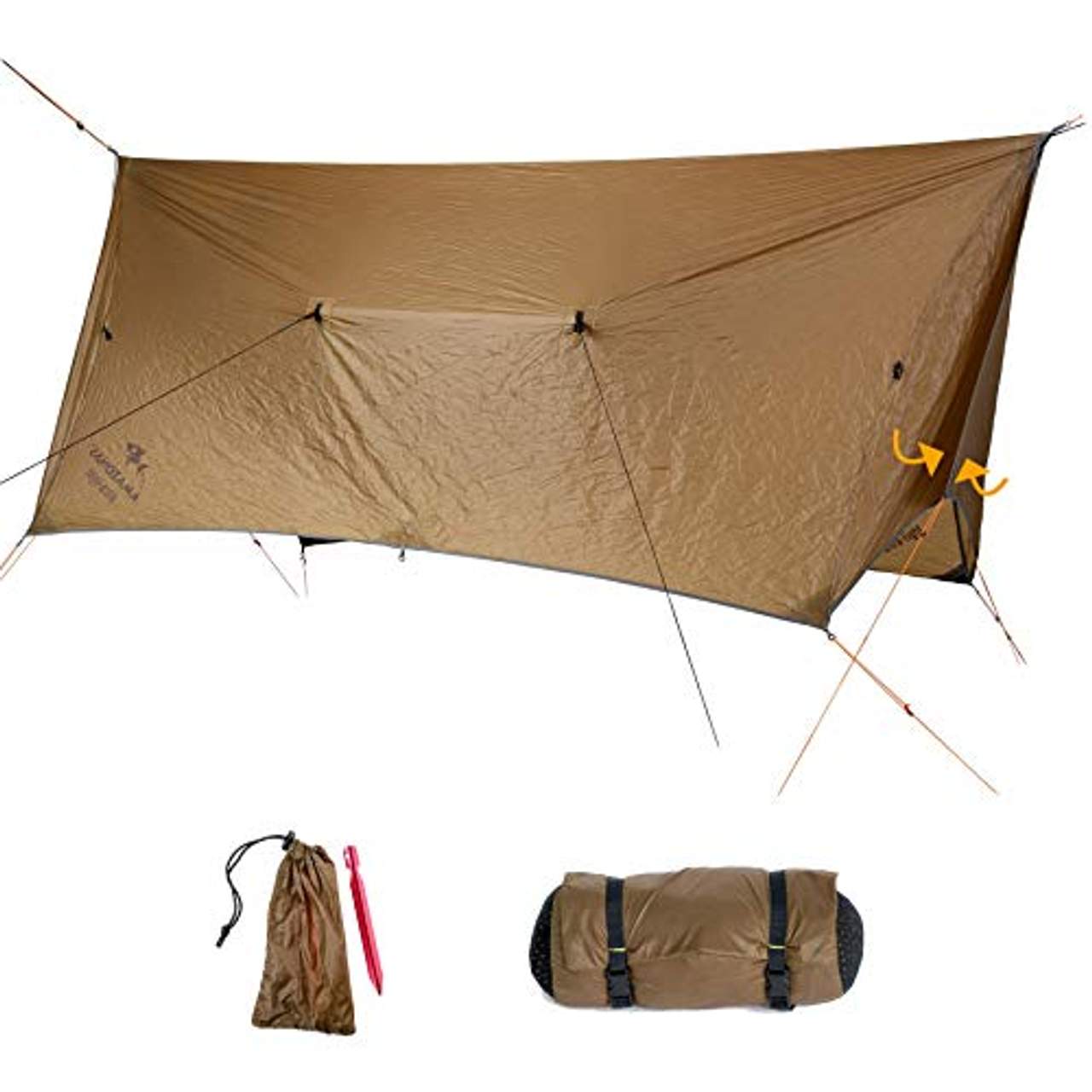 Hammock Tarp Azarxis Zeltplane mit UPF 50 Leicht und wasserdicht Plane für Camping Hängematte UV-Schutz 