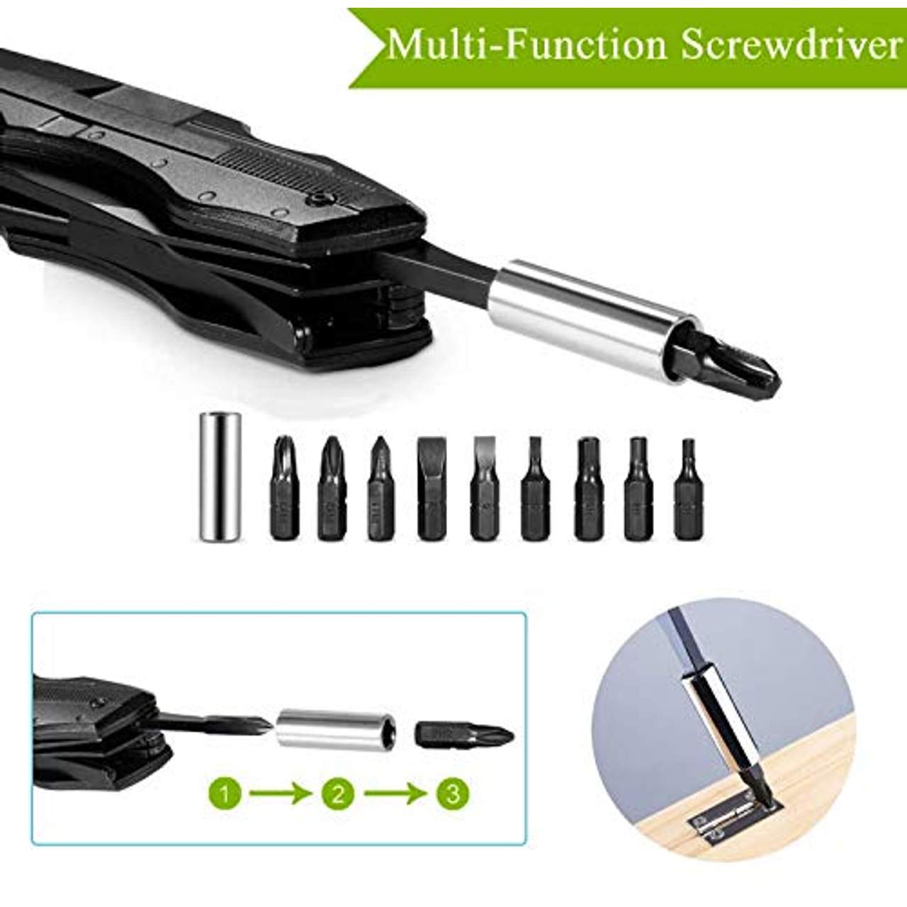 ORSIFOW Multifunktion Taschenmesser 13 in 1 Taschenwerkzeug Multitool