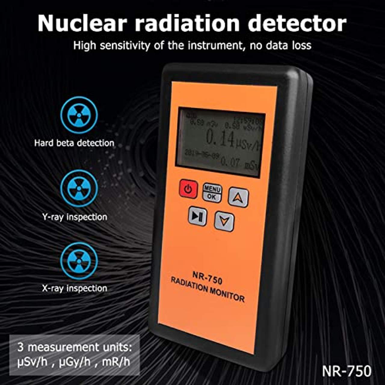 Victool Geigerzähler Nuklear Strahlungsdetektor NR-750