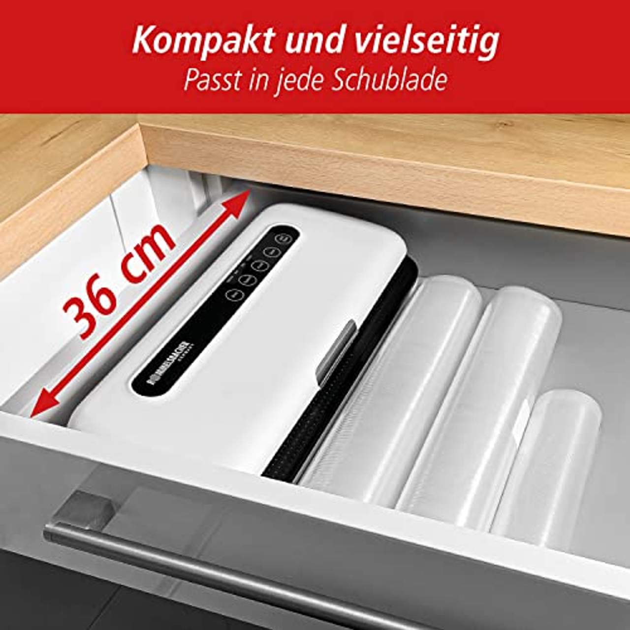 Rommelsbacher Vakuumierer VAC 110 vollautomatisches Vakuumieren & Versiegeln