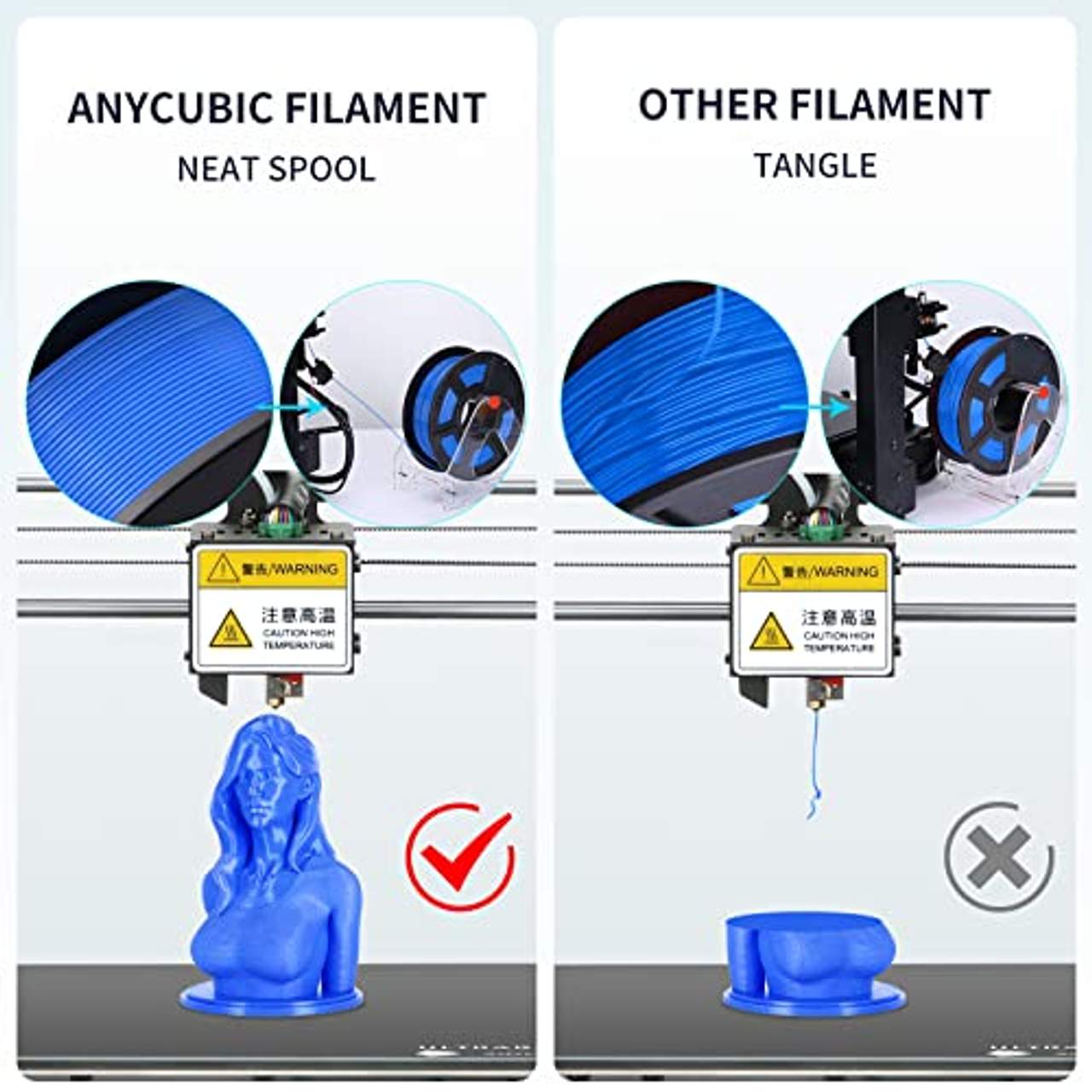 ANYCUBIC Filament 1.75 PLA Blau