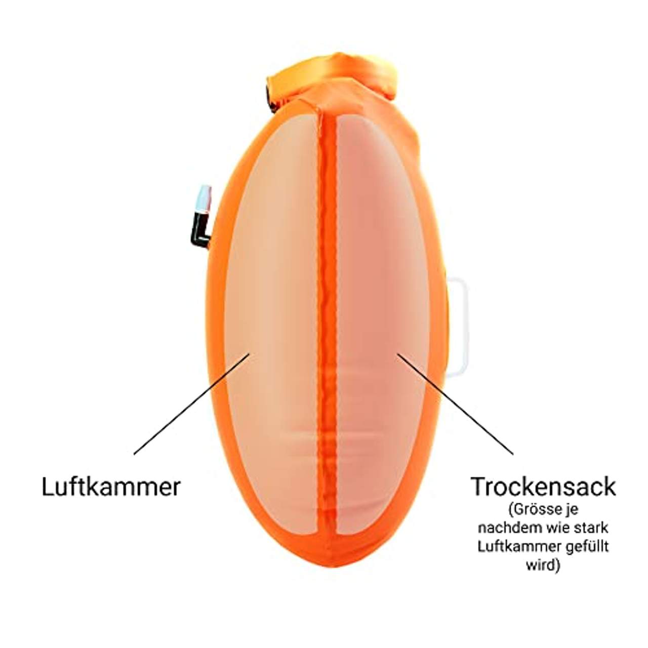 LimitlessXme Schwimmboje & Trockensack — 25l Orange