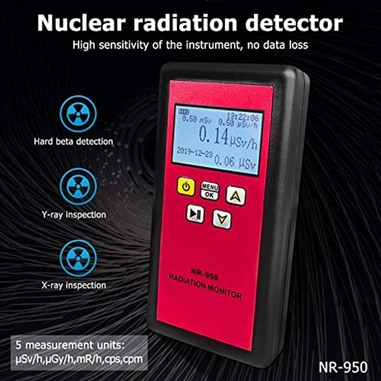 Victool Geigerzähler Nuklear Strahlungsdetektor NR-950