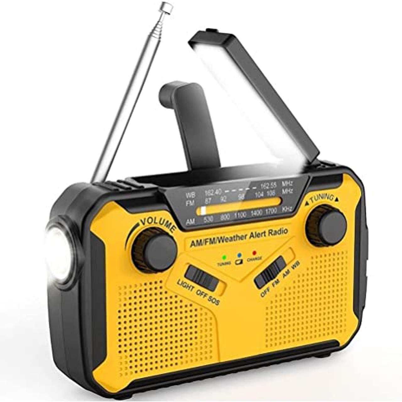 HEITIGN AM FM Kurbelradio Solar Radio Kurbel Notfall Tragbares Notfallradio