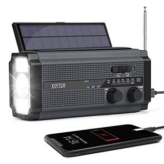 Nigecue Solar Radio Tragbar Kurbelradio Dynamo Radio